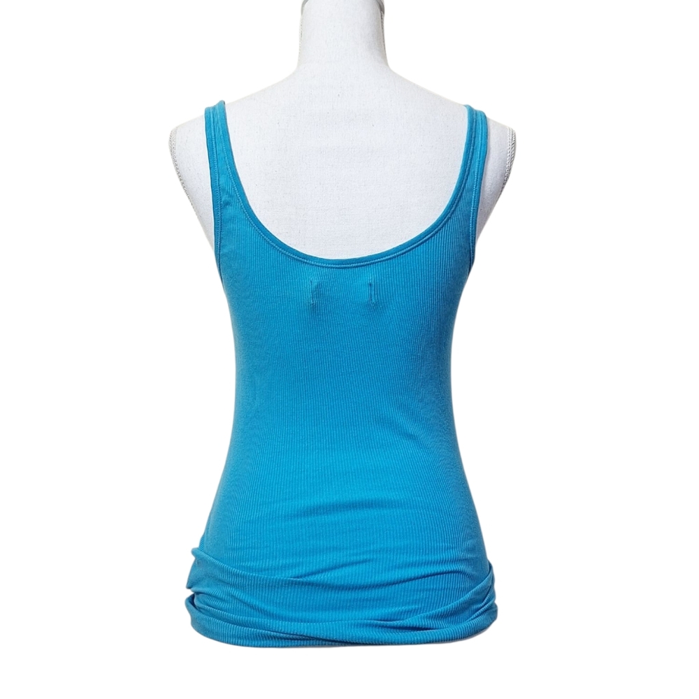 NWOT! Abercrombie & Fitch Blue Tank Top Fitted Scoop Neck - Picture 4 of 8
